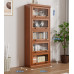 American Solid Wood Bookcase with Glass Door Floor Home Dustproof Shelving Storage Cabinet Living Room Display Cabinet Wall Integrated American Solid Wood Bookcase with Glass Door Floor Home Dustproof Shelving Storage Cabinet Living Room Display Cabinet Wall Integrated