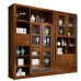 New Chinese Solidwood Bookcase Closet with Glass Doors New Chinese Solidwood Bookcase Closet with Glass Doors