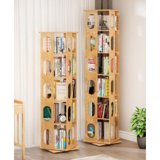 Rotating Bamboo Book Shelf Creative Bookcase 360 Degree Bookshelf as High as 194cm Rotating Bamboo Book Shelf Creative Bookcase 360 Degree Bookshelf as High as 194cm