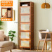 Modern Minimalist Dustproof Grid Cabinet Combination Standing Narrow Storage Wardrobe Object Shelf Freestanding Solid Wood Modern Minimalist Dustproof Grid Cabinet Combination Standing Narrow Storage Wardrobe Object Shelf Freestanding Solid Wood