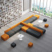 Office Sofa Tea Table Combination Set Modern Early Education Training Reception