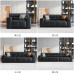 Modern Minimalist Leather Office Sofa ThreeSeater Tea Table Set Modern Minimalist Leather Office Sofa ThreeSeater Tea Table Set