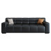 Modern Minimalist Leather Office Sofa ThreeSeater Tea Table Set Modern Minimalist Leather Office Sofa ThreeSeater Tea Table Set