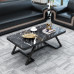 Modern Minimalist Leather Office Sofa ThreeSeater Tea Table Set Modern Minimalist Leather Office Sofa ThreeSeater Tea Table Set