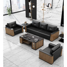 Office Sofa Business Reception Tea Table Combo Three Seater Office Sofa Business Reception Tea Table Combo Three Seater