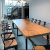 Vintage Wooden Big Table Conference Dining Living Office Computer Desk Industrial Style Chair