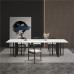 Scandinavian Marble Rectangular Office Desk Table Chairs Scandinavian Marble Rectangular Office Desk Table Chairs