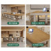 Large Wooden Office Meeting Desk Work Table Industrial Style Original Wood Table Chair Set Large Wooden Office Meeting Desk Work Table Industrial Style Original Wood Table Chair Set