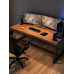 Minimalist Wood Rectangle Table Chairs Industrial Style Office PC Desk