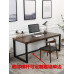 Minimalist Wood Rectangle Table Chairs Industrial Style Office PC Desk