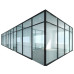Double Layer Steel Glass Partition Wall Sliding Door Aluminum Alloy Soundproofing