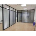 Office Glass partition Double Layer Louvre Window Aluminum Alloy Tempered Glass Partition Acoustic Wall Partition Room