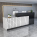 Front Desk Reception Desk Co Company Counter Painted Front Desk Table Clothing Store Milk Tea Store Minimalist Cashier Desk