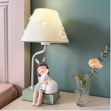 Girl Rabbit Girl Lamp Bedroom Table Lamp Teen Birthday Gift Cute Princess Cartoon Decor Atmosphere Lamp