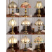 American Table Lamp Bedroom Bedside Light Creative Luxury Living Room European Full Copper Decorative Wedding Retro Bedside Cabinet Table Lamp