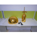 Golden Oluce Atollo Style Table Lamp Made Of Metal In Large Size Golden Oluce Atollo Style Table Lamp Made Of Metal In Large Size