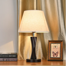 Minimal Modern Chinese Wooden Bedside Table Lamp Creative Romantic Hotel Living Room Home Adjustable Lighting