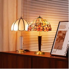 American Full Copper Table Lamp European Retro Villa Living Room Study Room Sofa Bedside Art Desk Lamp