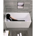 Small Japanese Style Deep Bathtub Acrylic Freestanding Home Tub Mini Sit Bath Small Rectangle Tub Small Japanese Style Deep Bathtub Acrylic Freestanding Home Tub Mini Sit Bath Small Rectangle Tub
