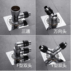 Washing Machine Drain Downpipe OdorProof Dual Connector Cover Plate