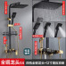 All Copper Shower Faucet Set Black Pressure Bathroom Rain Sprayer