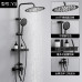 All Copper Shower Faucet Set Black Pressure Bathroom Rain Sprayer