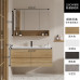 Nordic Modern Minimalist Bathroom Cabinet Wood Hanging Cabinet American Cabinet Bathroom Mirror Cabinet Wash Basin Cabinet Combination Nordic Modern Minimalist Bathroom Cabinet Wood Hanging Cabinet American Cabinet Bathroom Mirror Cabinet Wash Basin Cabinet Combination