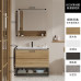 Nordic Modern Minimalist Bathroom Cabinet Wood Hanging Cabinet American Cabinet Bathroom Mirror Cabinet Wash Basin Cabinet Combination Nordic Modern Minimalist Bathroom Cabinet Wood Hanging Cabinet American Cabinet Bathroom Mirror Cabinet Wash Basin Cabinet Combination