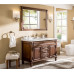Ceramic Integrated Bathroom Vanity American Solid Oak Washbasin Cabinet