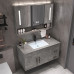 Light Luxury Stone Bathroom Cabinet Set Solid Wood Modern Simple Bathroom Sink Vanity Set Light Luxury Stone Bathroom Cabinet Set Solid Wood Modern Simple Bathroom Sink Vanity Set