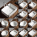 Ceramic Basin for Bathroom Single Sided Artistic Round Small Basin for Home