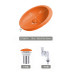 Creative Matte Orange Ceramic Wash Basin Home Personalized Creative Matte Orange Ceramic Wash Basin Home Personalized