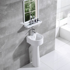 Small Pillar Basin Home Facial Washing Ceramic Basin Floor Mini Basin