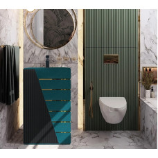 Light luxury hotel washbasin designer integrated floor standing facial wash counter creative personalized art square pillar basin