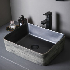 Black Ceramic Basin Vintage Washbasin Bathroom Sink Facewash Basin Balcony Water Basin Outdoor Basin Black Ceramic Basin Vintage Washbasin Bathroom Sink Facewash Basin Balcony Water Basin Outdoor Basin