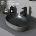 Black Ceramic Basin Vintage Washbasin Bathroom Sink Facewash Basin Balcony Water Basin Outdoor Basin Black Ceramic Basin Vintage Washbasin Bathroom Sink Facewash Basin Balcony Water Basin Outdoor Basin