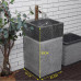 Outdoor Courtyard Stone Handwashing Basin Granite Pillar Face Washing Basin
