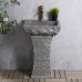 Outdoor Courtyard Stone Handwashing Basin Granite Pillar Face Washing Basin