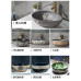 Vintage Art Pillar Basin Stand Ceramic Wash Basin Outdoor Facial Washing Hand Wash Basin