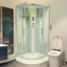 AllinOne Enclosed Shower Room with FanShaped Glass Divider