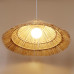 Rattan Straw Hat Lamp Cafe Tea Room Dining Restaurant Grill Pendant Lamp