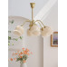 Flower Cream Retro Chic American Living Dining Bedroom Copper Pendant Lamp Flower Cream Retro Chic American Living Dining Bedroom Copper Pendant Lamp