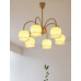 Flower Cream Retro Chic American Living Dining Bedroom Copper Pendant Lamp Flower Cream Retro Chic American Living Dining Bedroom Copper Pendant Lamp