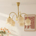 Flower Cream Retro Chic American Living Dining Bedroom Copper Pendant Lamp Flower Cream Retro Chic American Living Dining Bedroom Copper Pendant Lamp
