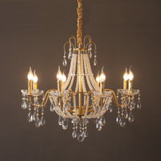 Crystal Pearl Chandelier American Vintage Mansion Living Dining Bedroom Duplex Hotel New Restaurant Lamp Crystal Pearl Chandelier American Vintage Mansion Living Dining Bedroom Duplex Hotel New Restaurant Lamp