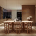 Japanese Style Teahouse Table Bar Counter Simplistic Decoration Office Linear Pendant Lamp Japanese Style Teahouse Table Bar Counter Simplistic Decoration Office Linear Pendant Lamp