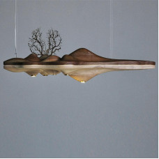 Far Island Shape Wooden Art Pendant Lamp Far Island Shape Wooden Art Pendant Lamp