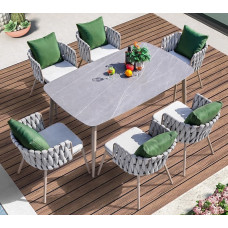 Outdoor Nordic Table Chair Garden Patio Balcony Leisure Waterproof Sunscreen Garden Wicker Table Chair Cafe Chair