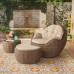 Outdoor Natural Rattan Furniture Set Outdoor Natural Rattan Furniture Set