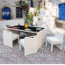 Outdoor Table Chair Patio Set Balcony Relaxation Villa Minimal Modern Storage Rattan Braid Furniture